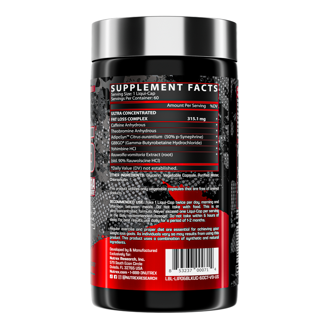 Lipo-6 Black UC (Fast-Acting Liquid Capsule Fat Burner)
